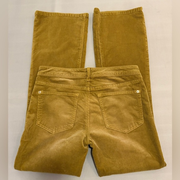 Pilcro Jeans The Icon Yellow Corduroy Chop Pocket Flare Jeans Boot Cut Pants 27 - Picture 8 of 16